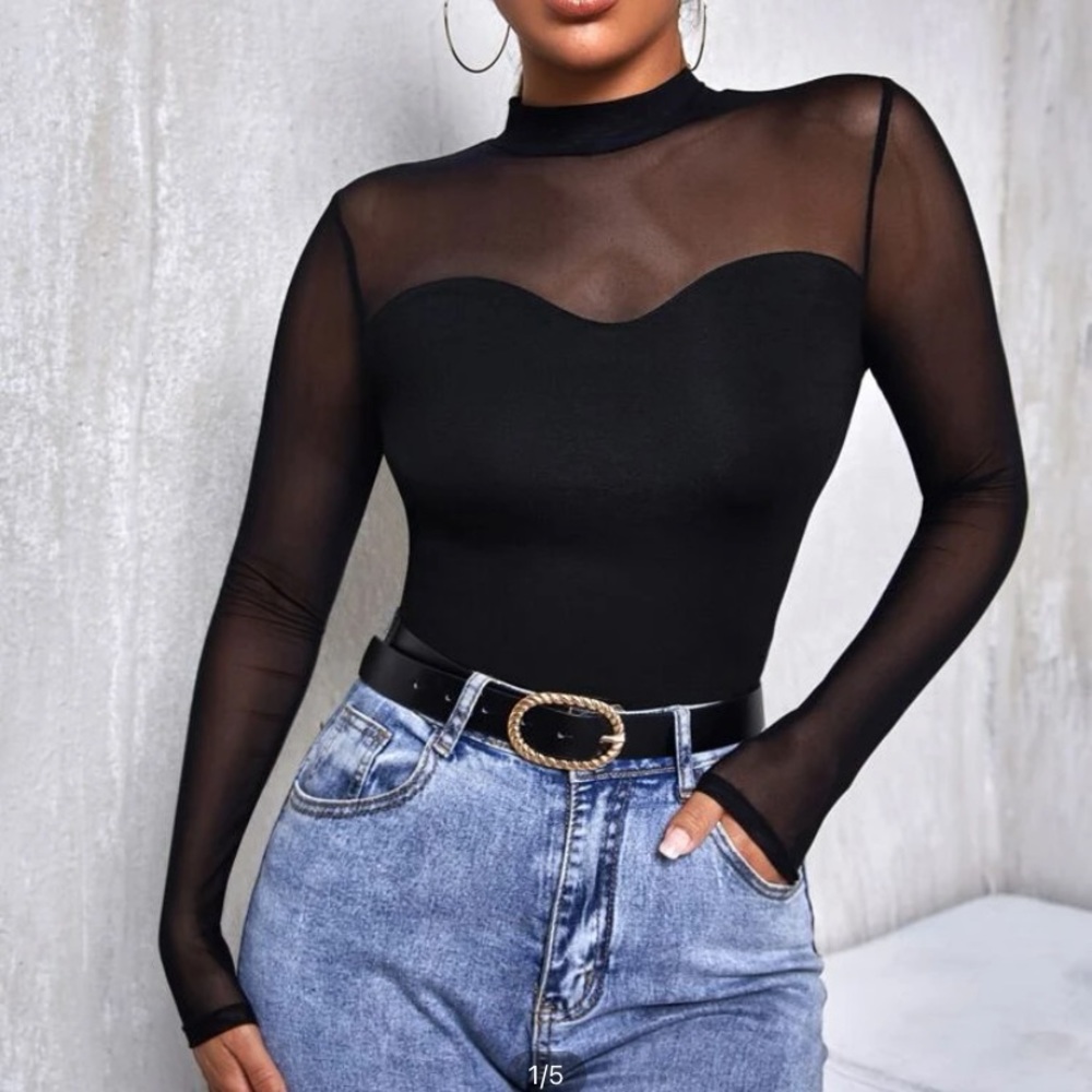 Mesh solid tee